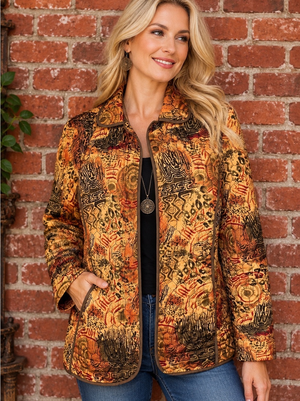 R.Q.T. Quilted Langenlook Boho Blazer Jacket